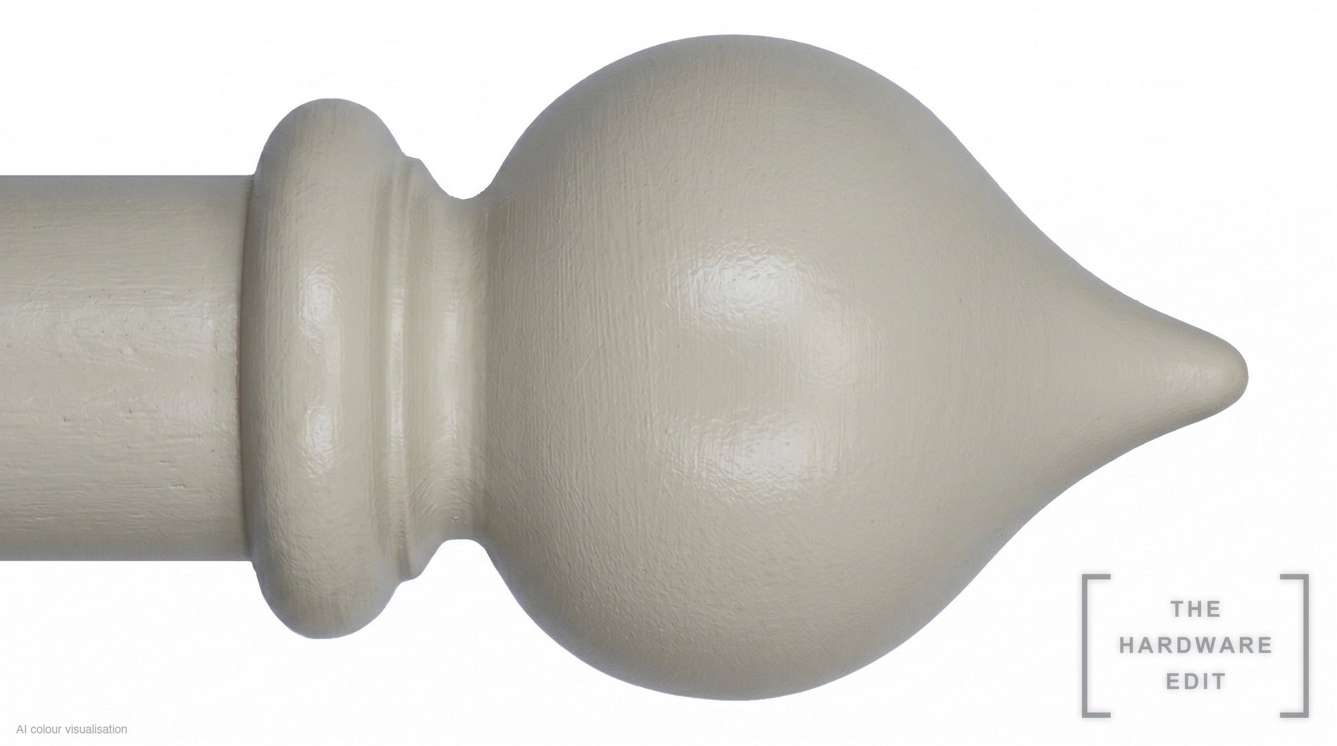Peardrop finial – Ash (AI colour visualisation)