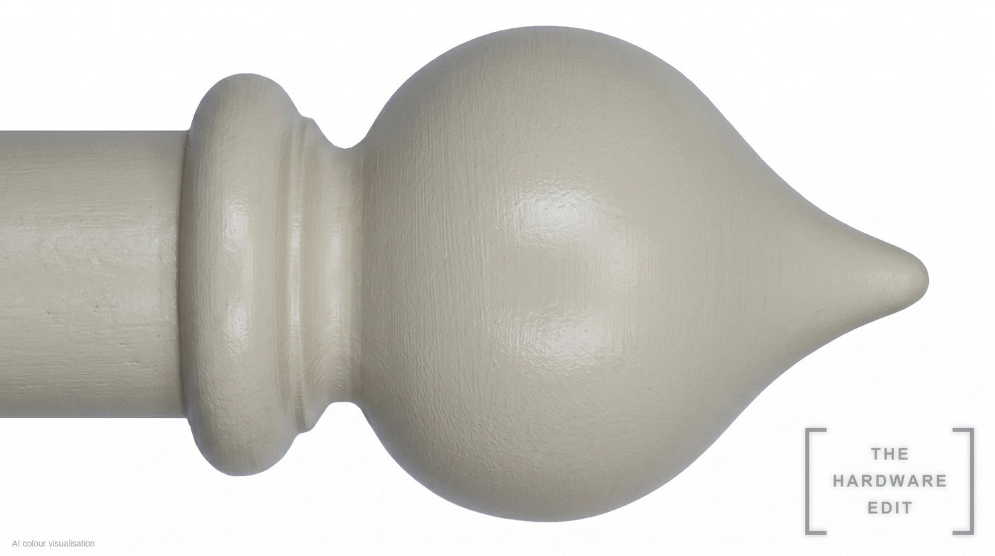 Peardrop finial – Ash (AI colour visualisation)