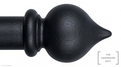 Peardrop finial – Black (AI colour visualisation)