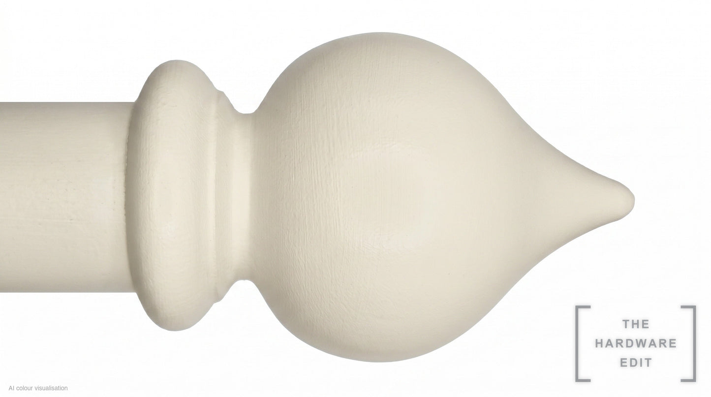 Peardrop finial – Chalk (AI colour visualisation)