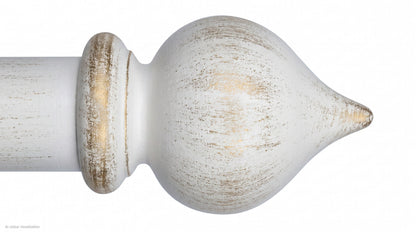 Peardrop finial – Gold over White (AI colour visualisation)