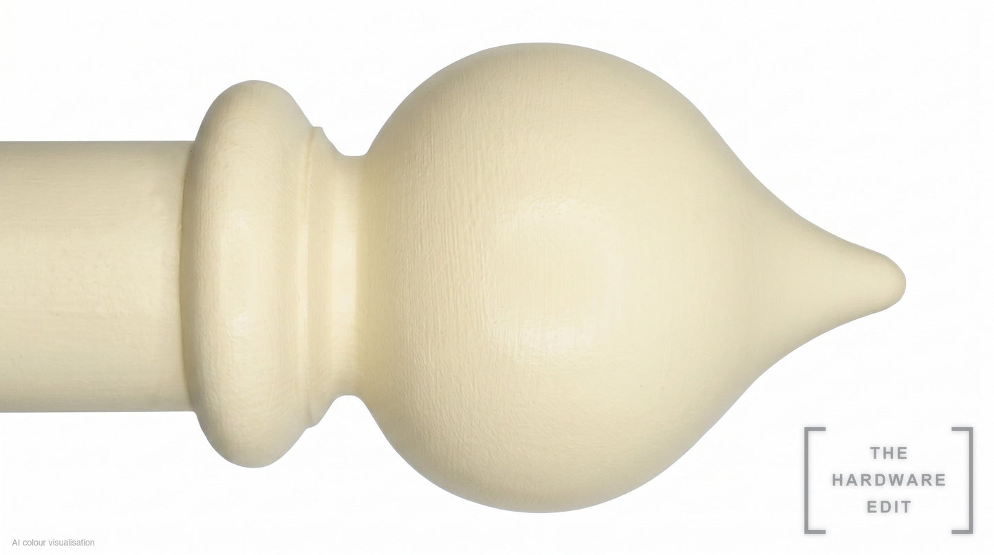 Peardrop finial – Ivory (AI colour visualisation)