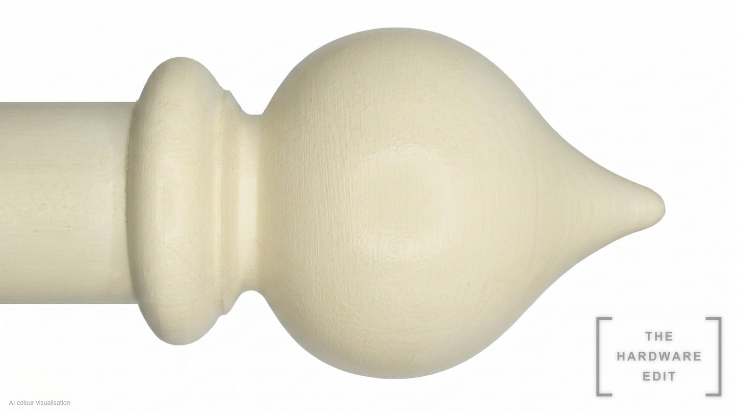 Peardrop finial – Ivory Woodwash (AI colour visualisation)