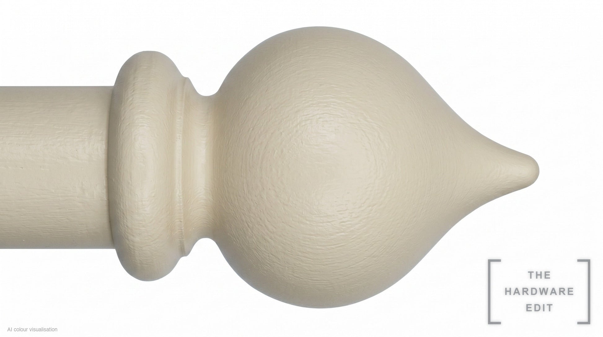 Peardrop finial – Oyster (AI colour visualisation)