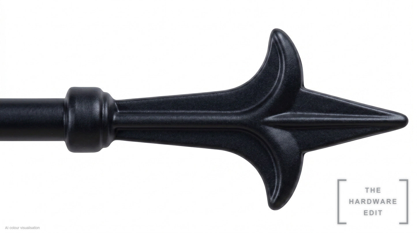 Spear finial – Black (AI colour visualisation)
