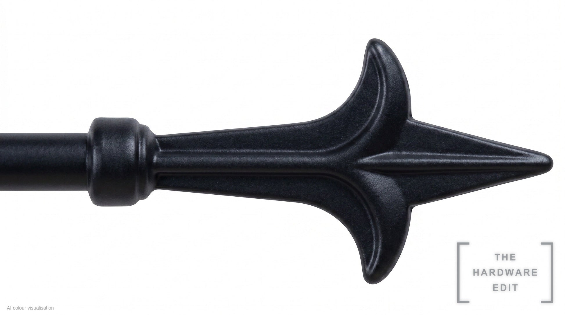 Spear finial – Black (AI colour visualisation)
