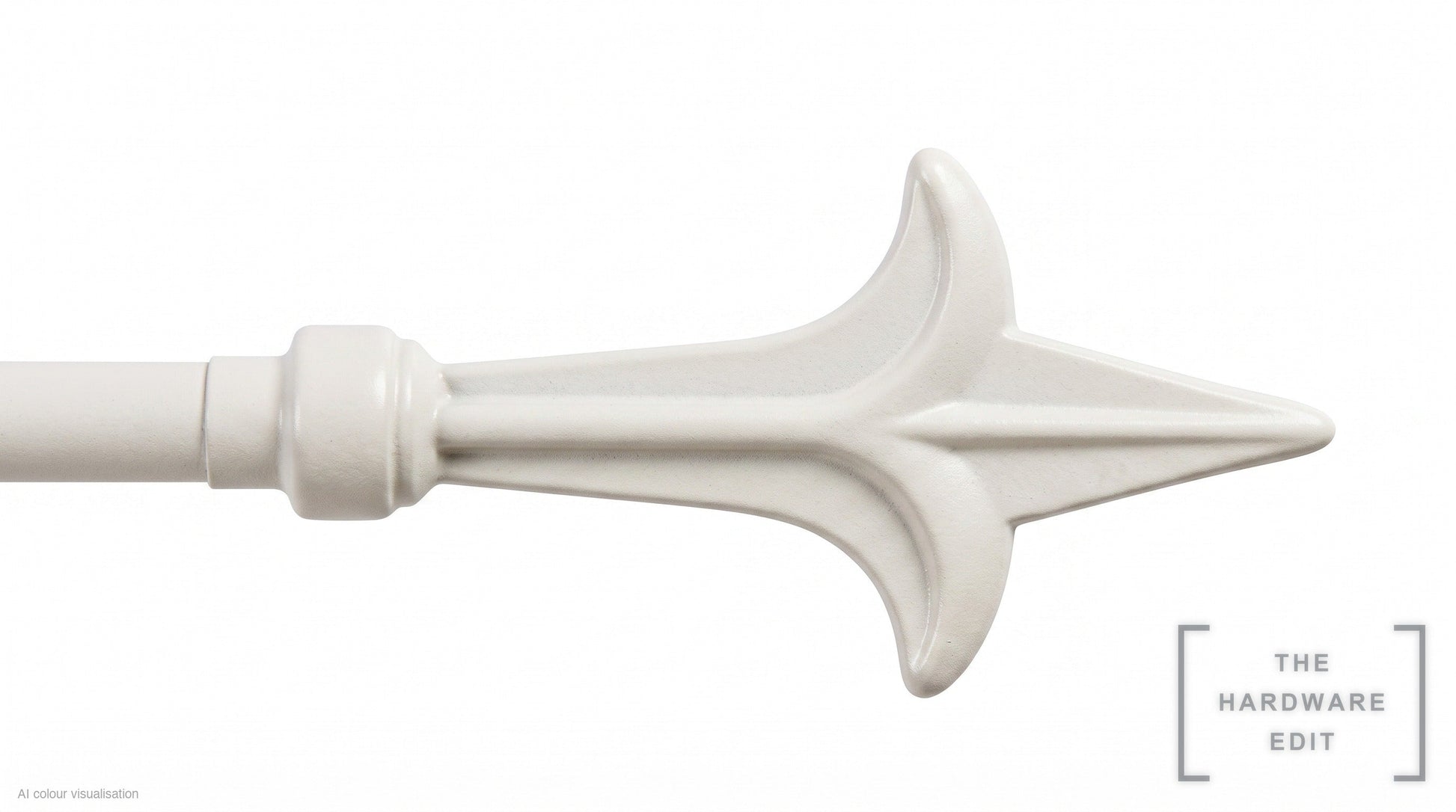 Spear finial – Chalk (AI colour visualisation)