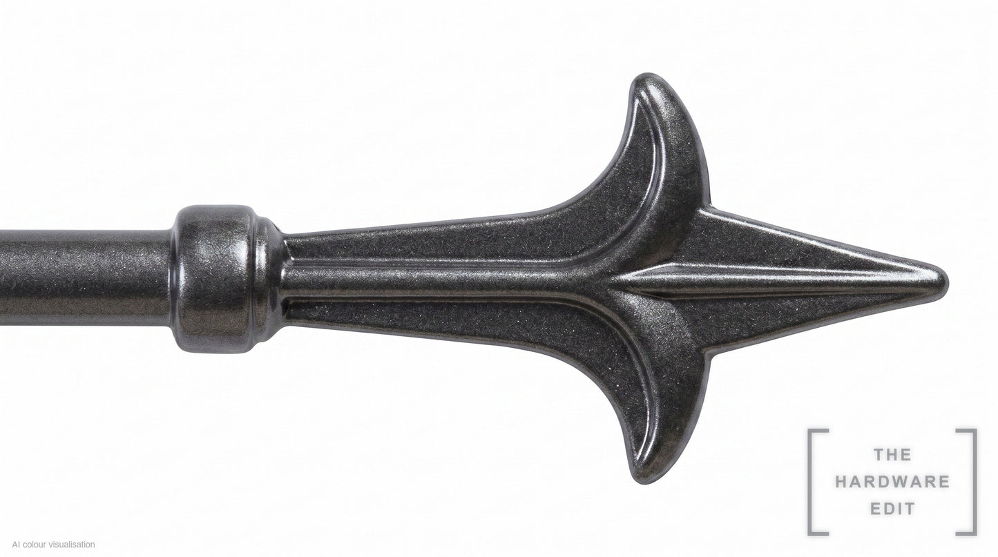 Spear finial – Graphite (AI colour visualisation)