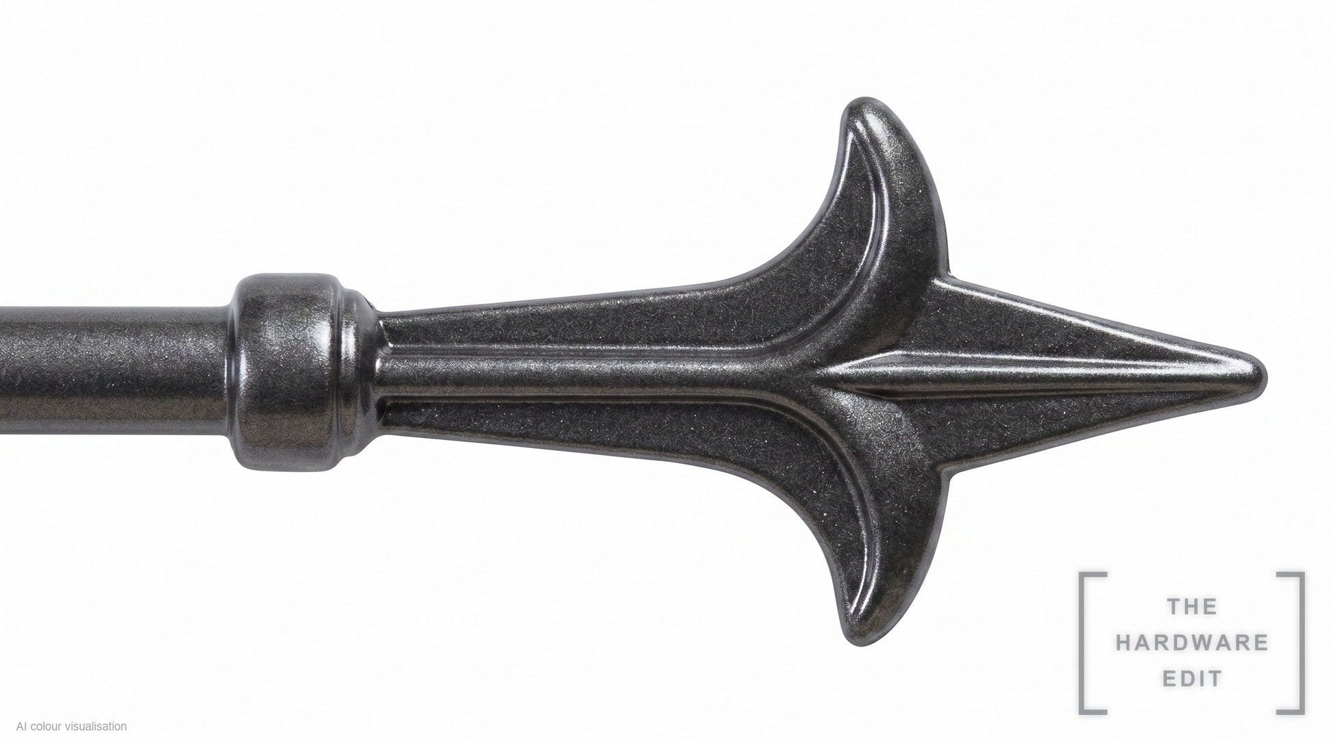 Spear finial – Graphite (AI colour visualisation)