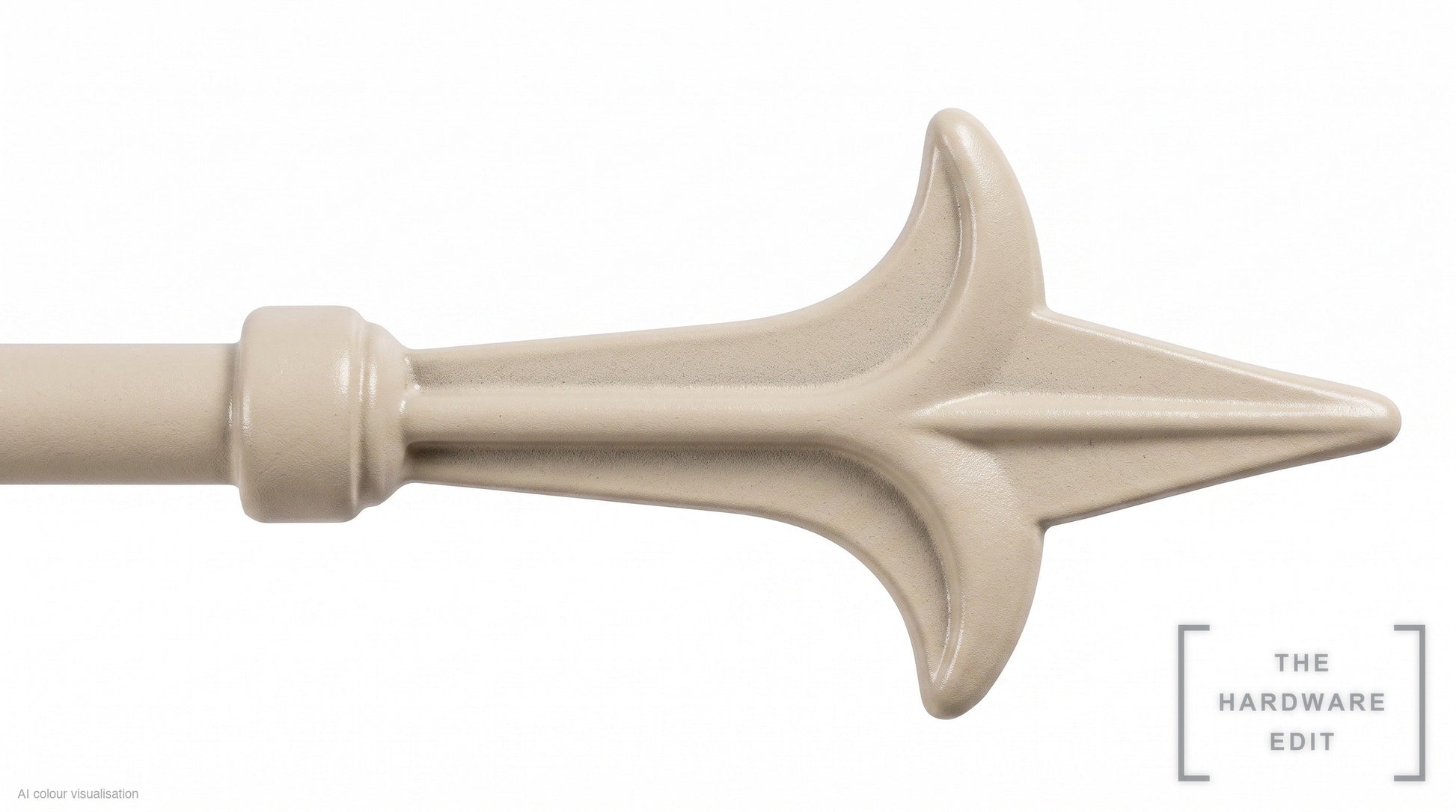 Spear finial – Oyster (AI colour visualisation)
