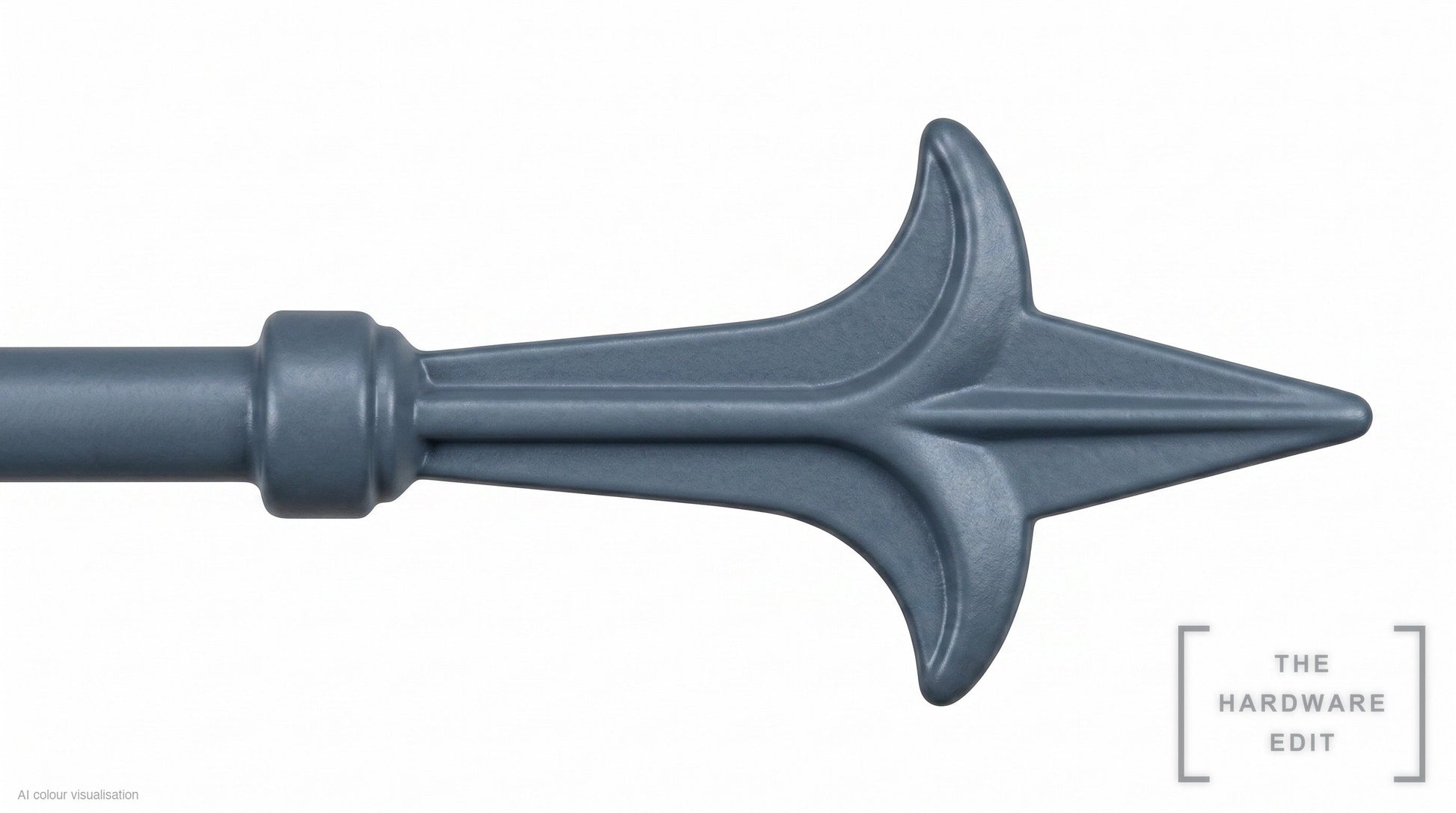 Spear finial – Slate (AI colour visualisation)