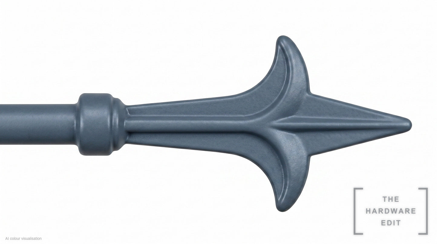 Spear finial – Slate (AI colour visualisation)
