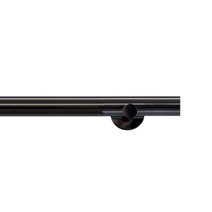 Jones Strand 35mm Metal Eyelet Curtain Pole, Black Nickel