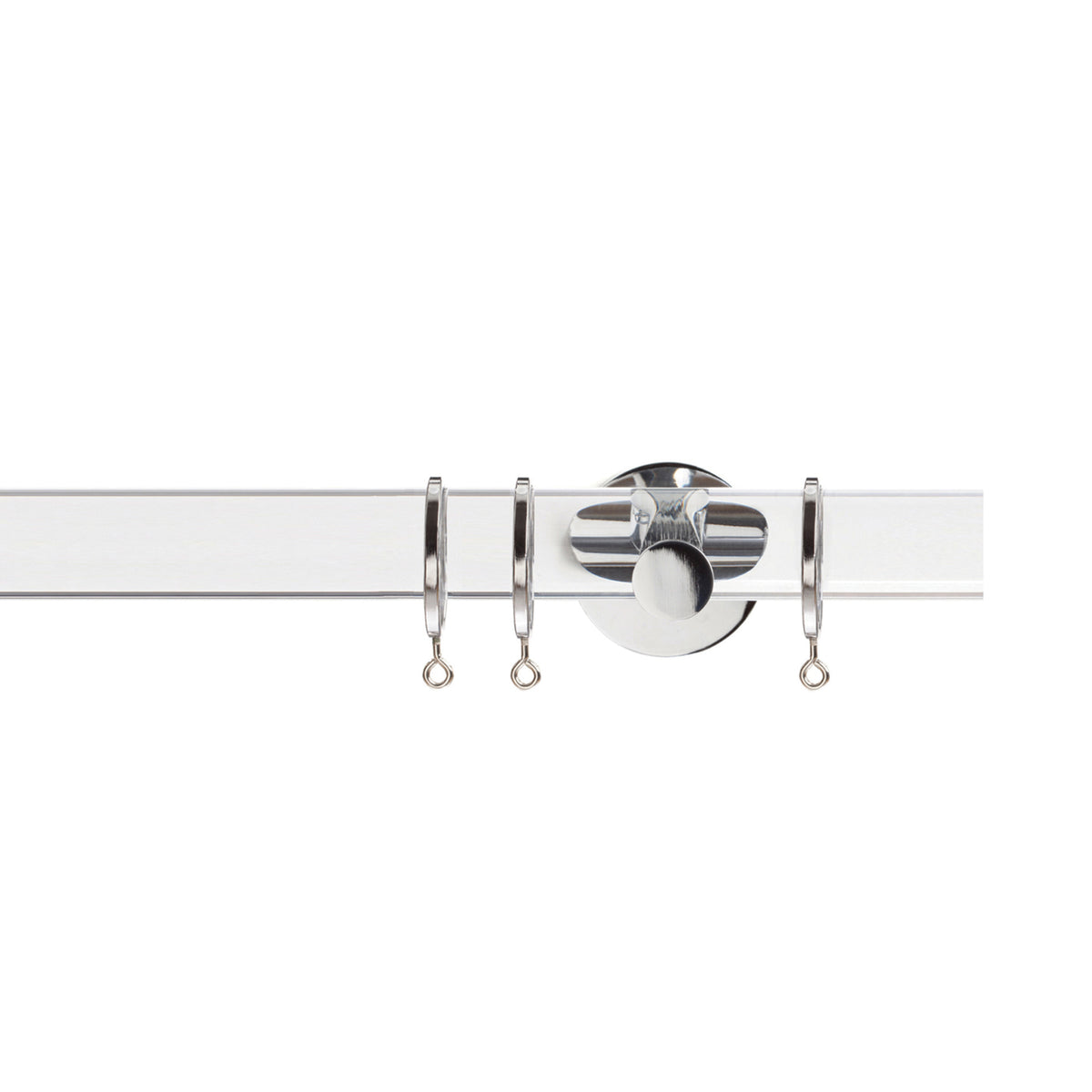 Jones Strand 35mm Acrylic Curtain Pole, Chrome