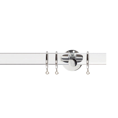 Jones Strand 35mm Acrylic Curtain Pole, Chrome