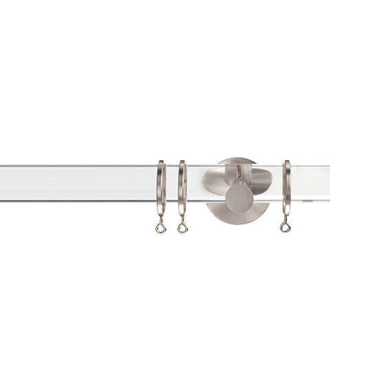 Jones Strand 35mm Acrylic Curtain Pole, Matt Nickel