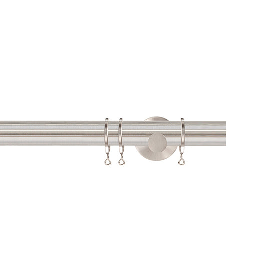 Jones Strand 35mm Metal Curtain Pole, Matt Nickel