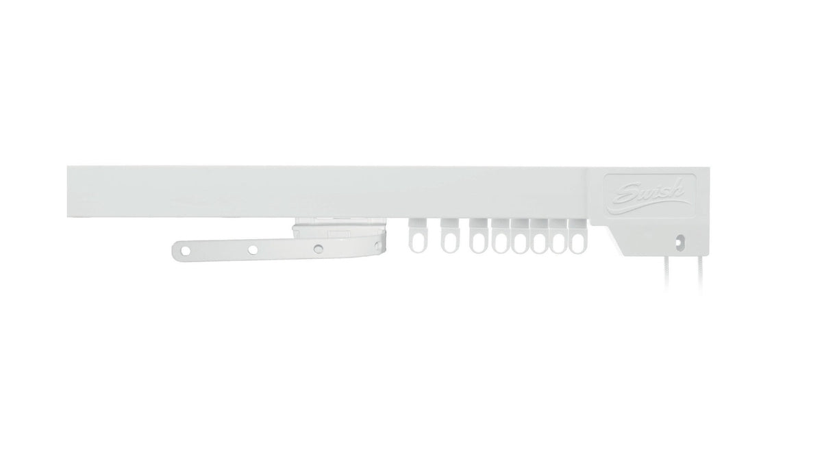 Hallis Supreme Cord Metal Corded Curtain Track (White) 150cm