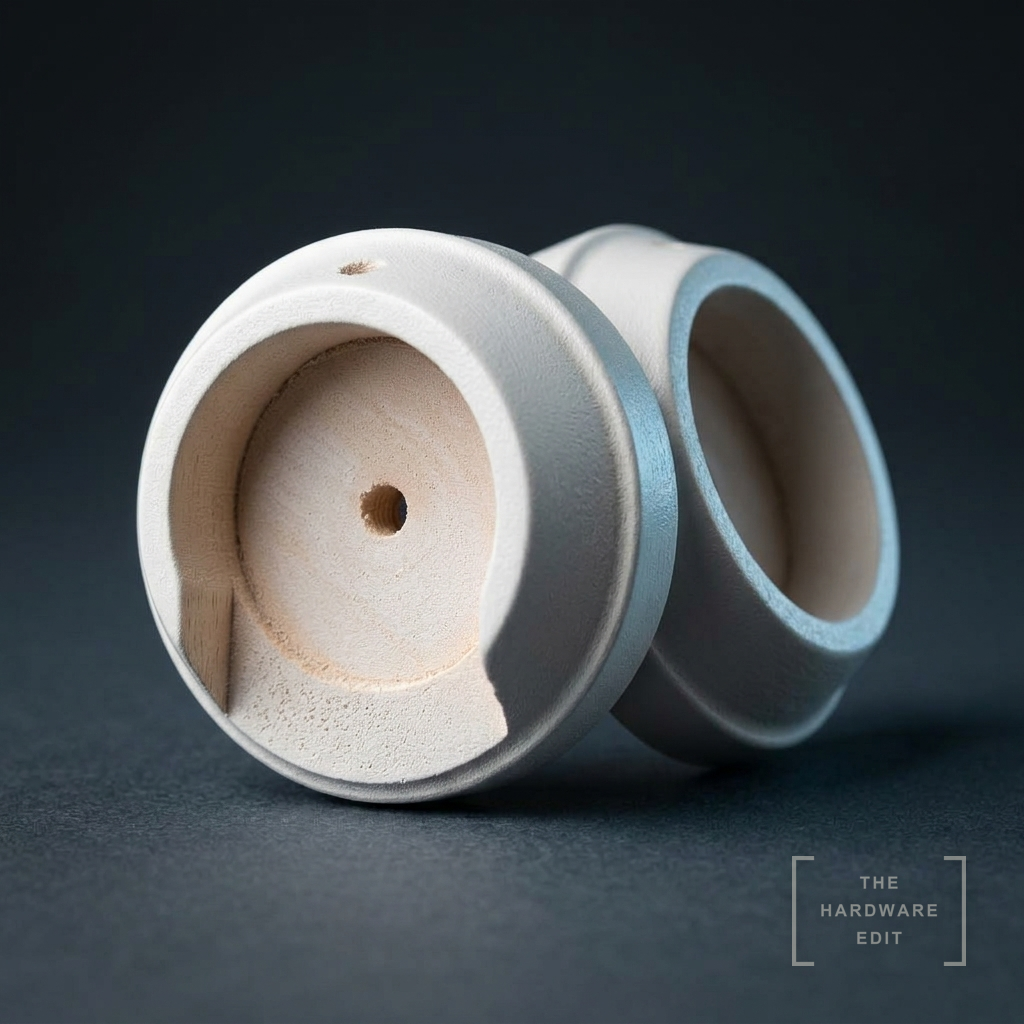 AI studio visualisation of Cameron Fuller Wooden Curtain Brackets, The Hardware Edit