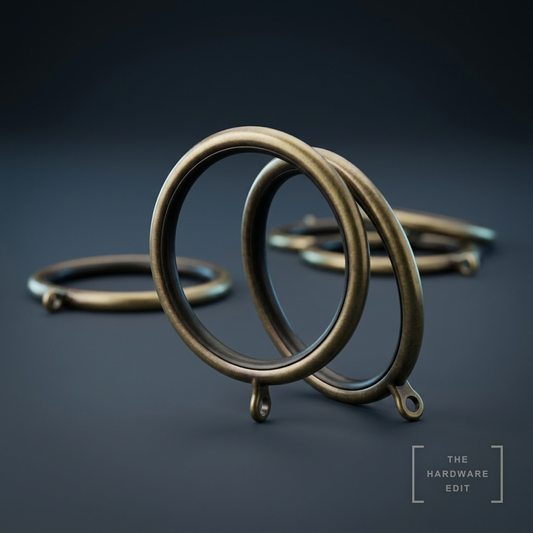AI studio visualisation of Hallis Galleria 50mm Rings, The Hardware Edit