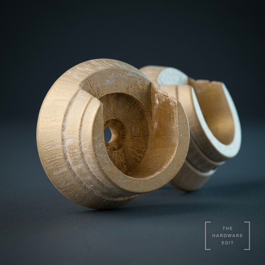 AI studio visualisation of Hallis Masterpiece 35mm Brackets, The Hardware Edit