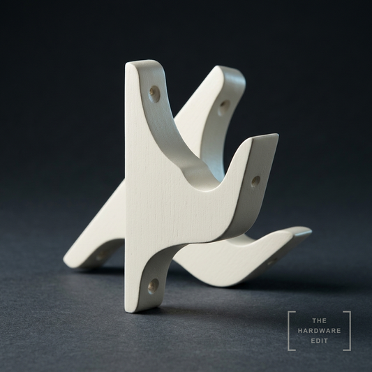 AI studio visualisation of Hallis Modern Country 45mm Brackets, The Hardware Edit