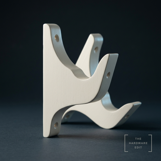 AI studio visualisation of Hallis Modern Country 55mm Brackets, The Hardware Edit