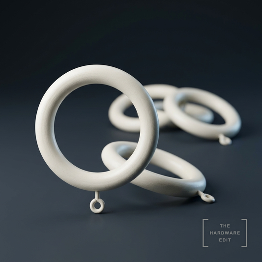 AI studio visualisation of Hallis Modern Country 55mm Rings, The Hardware Edit