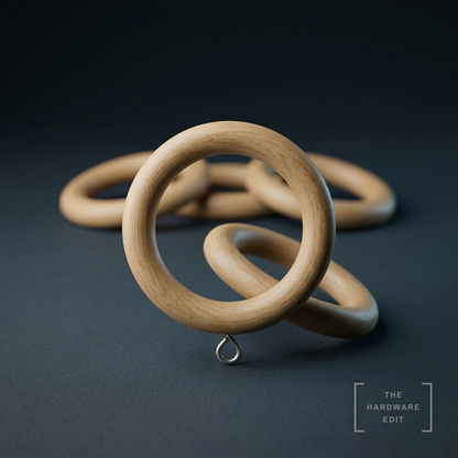 AI studio visualisation of Hallis Naturals 35mm Rings, The Hardware Edit