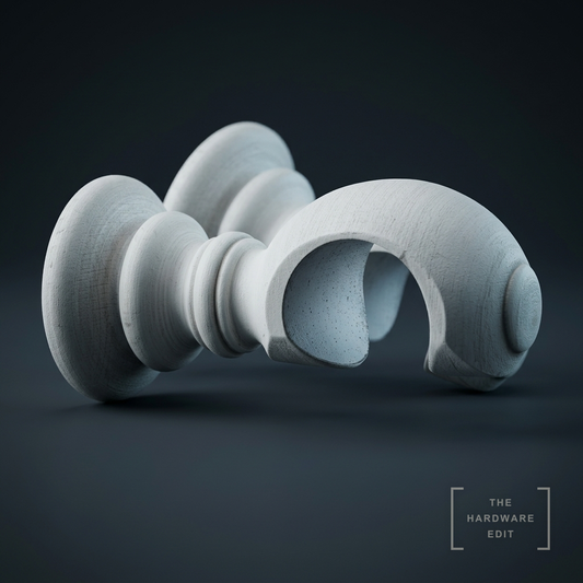 AI studio visualisation of Hallis Origins 45mm Brackets, The Hardware Edit