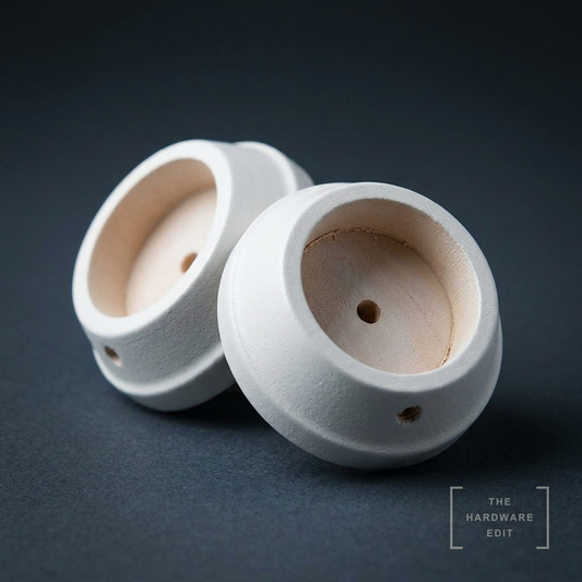 AI studio visualisation of Hallis Woodline 35mm Brackets, The Hardware Edit