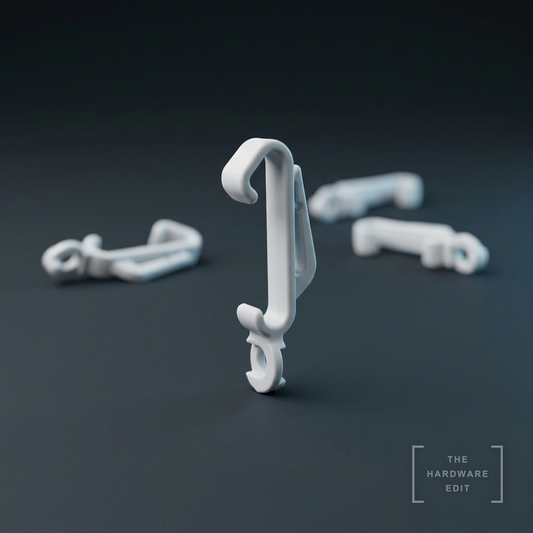 AI studio visualisation of Speedy Silverline Track Glider Hooks, The Hardware Edit