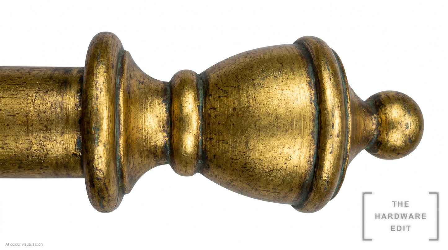 Vase finial – Antique Gilded (AI colour visualisation)