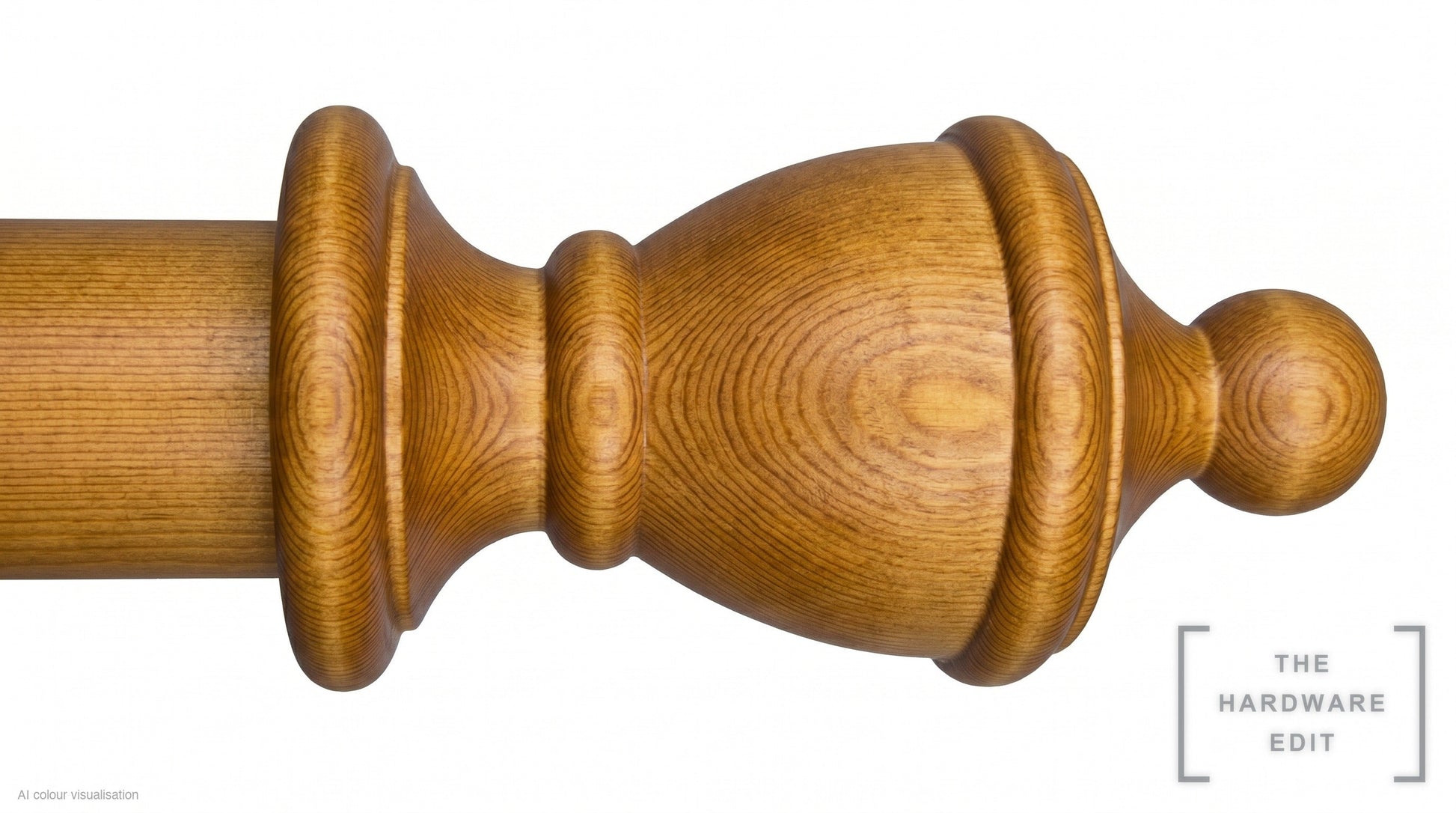 Vase finial – Antique Pine (AI colour visualisation)