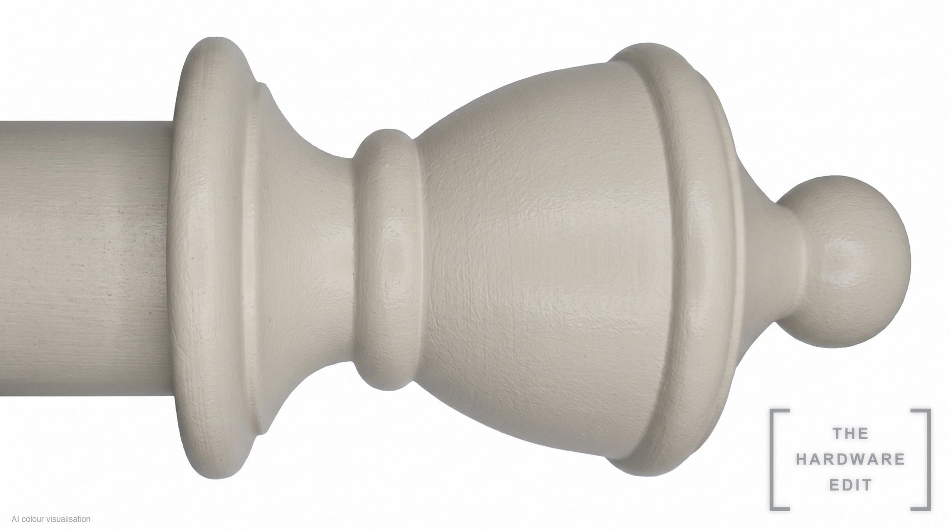 Vase finial – Ash (AI colour visualisation)