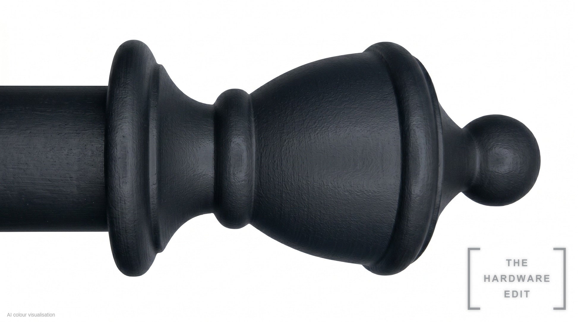 Vase finial – Black (AI colour visualisation)