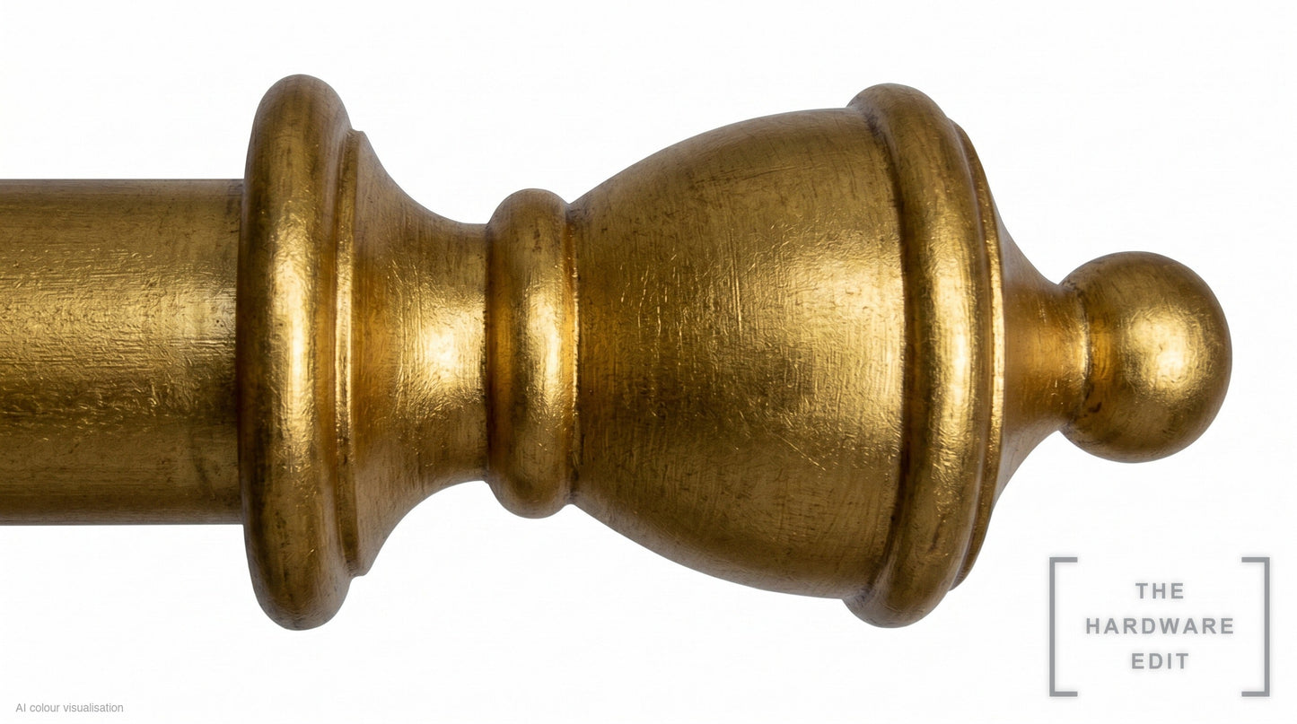 Vase finial – Gilded (AI colour visualisation)