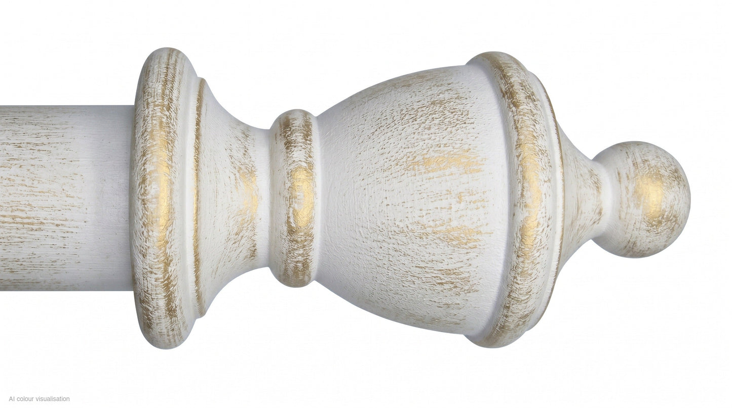 Vase finial – Gold over White (AI colour visualisation)