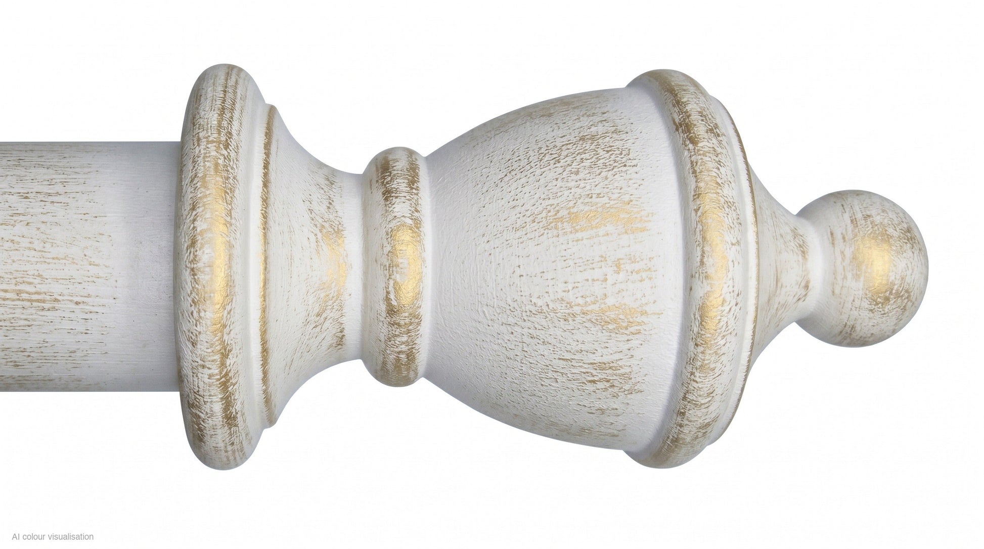 Vase finial – Gold over White (AI colour visualisation)