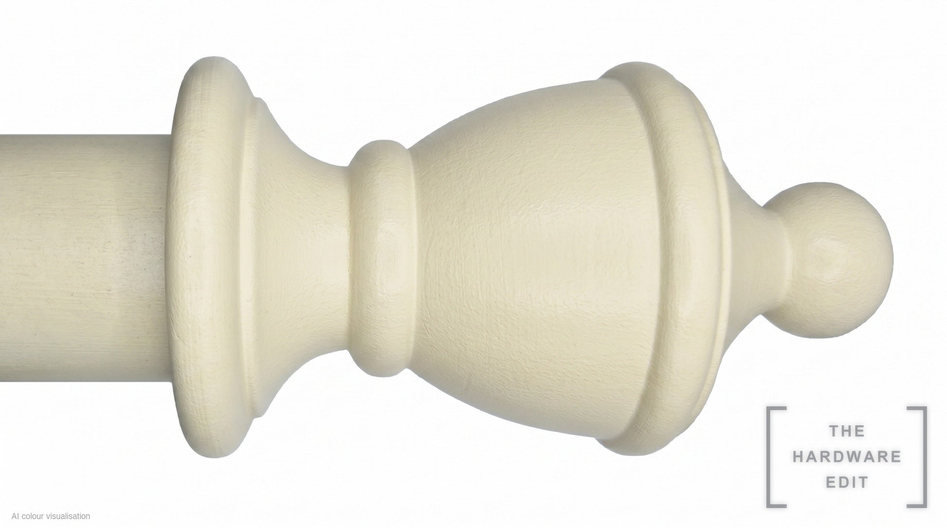 Vase finial – Ivory Woodwash (AI colour visualisation)