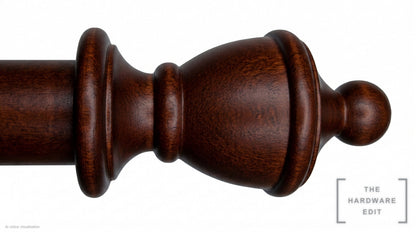 Vase finial – Natural Mahogany (AI colour visualisation)