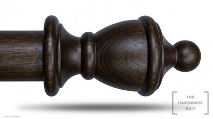 Vase finial – Walnut (AI colour visualisation)