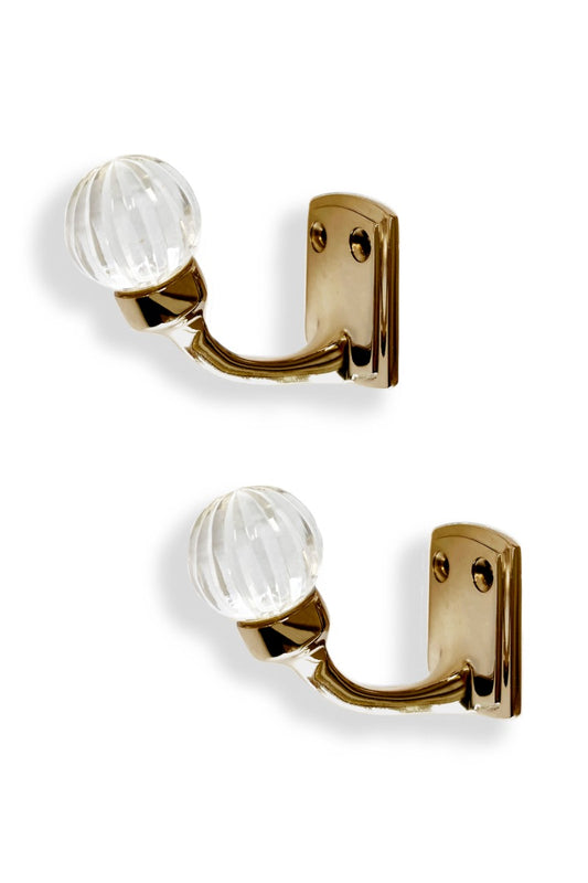 Laura Ashley Vivien Glass Wall Hooks (Pair)